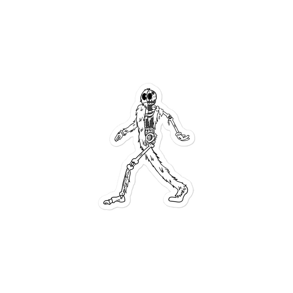 OG Walking Yeti (B&W) - Bubble-free sticker