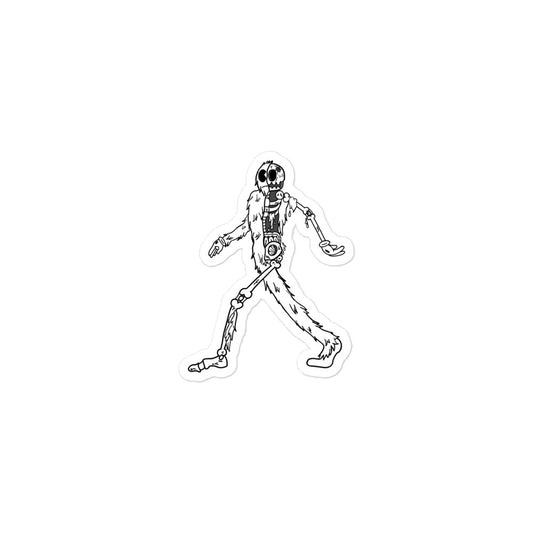 OG Walking Yeti (B&W) - Bubble-free sticker