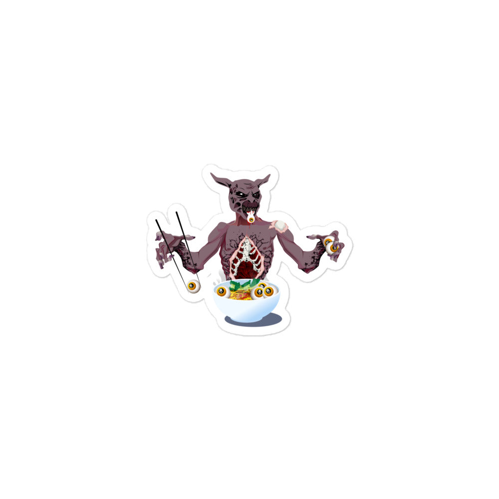 Eyeball Eating Monster - Bubble-free stickers