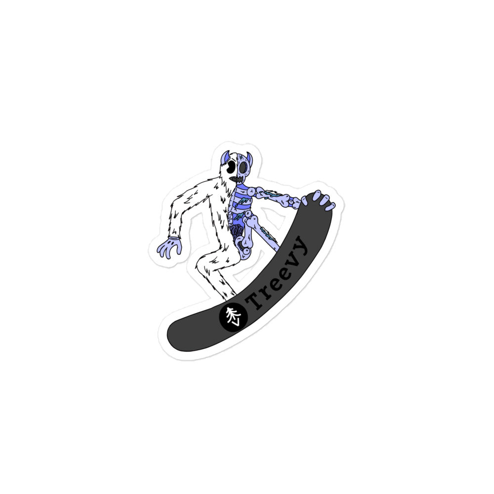 Snowboarding Yeti - Bubble-free stickers