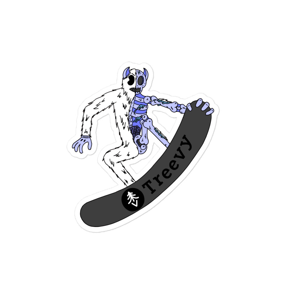 Snowboarding Yeti - Bubble-free stickers