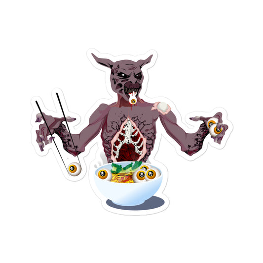 Eyeball Eating Monster - Bubble-free stickers