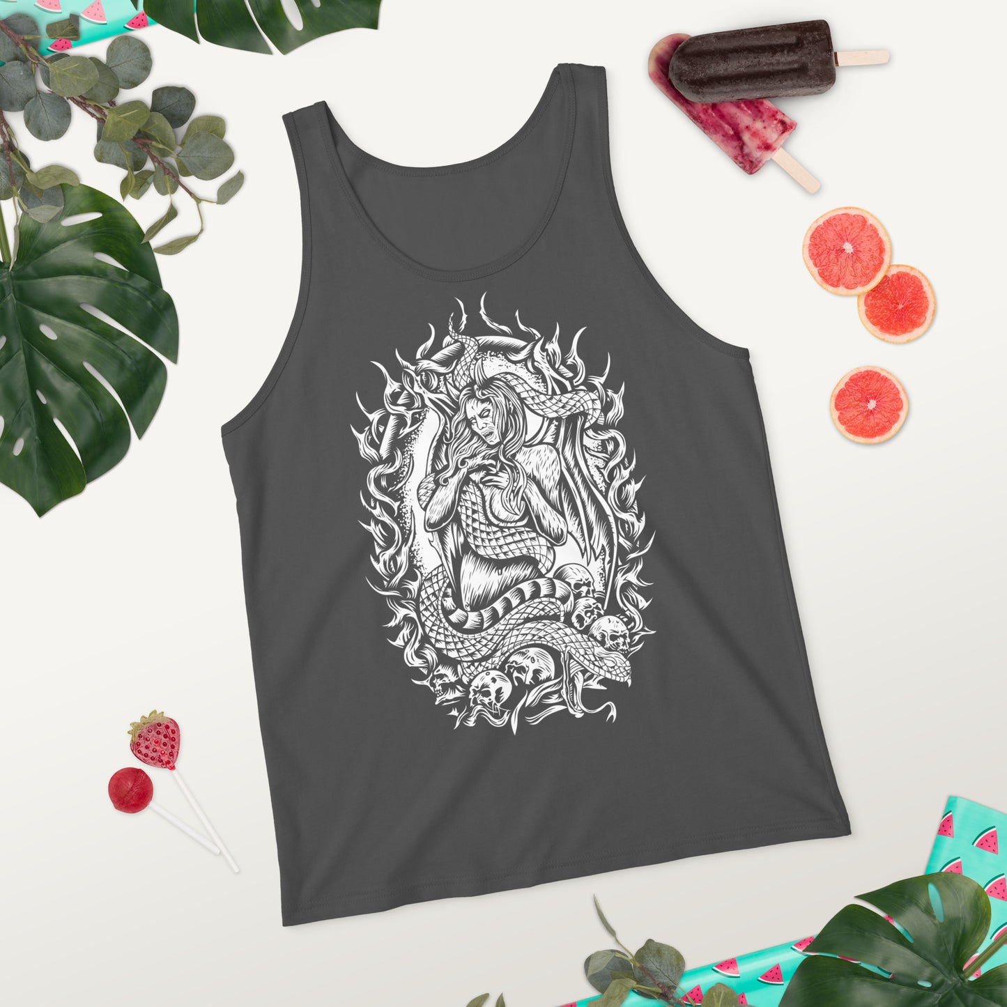 Medusa (B&W) - Unisex Tank Top