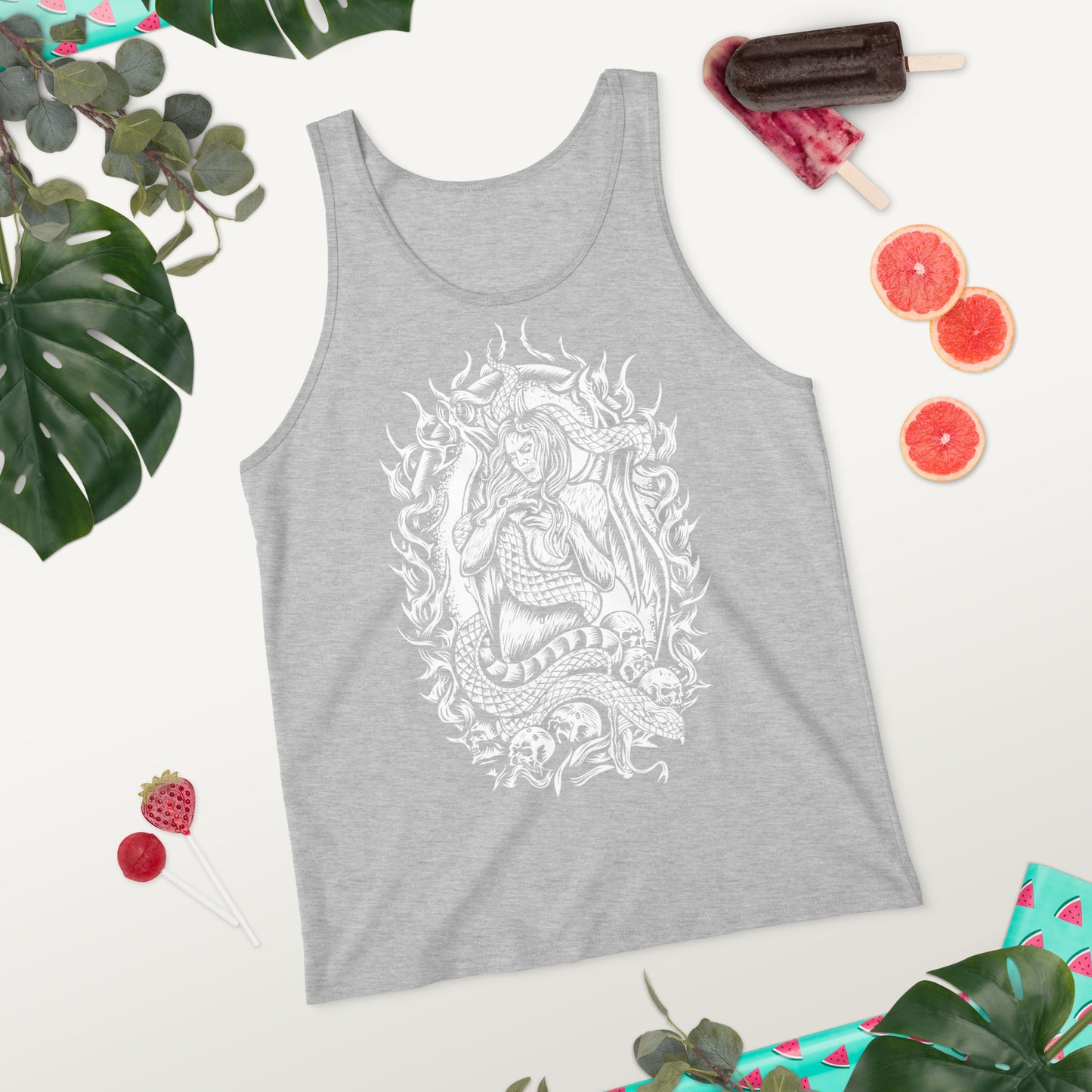 Medusa (B&W) - Unisex Tank Top