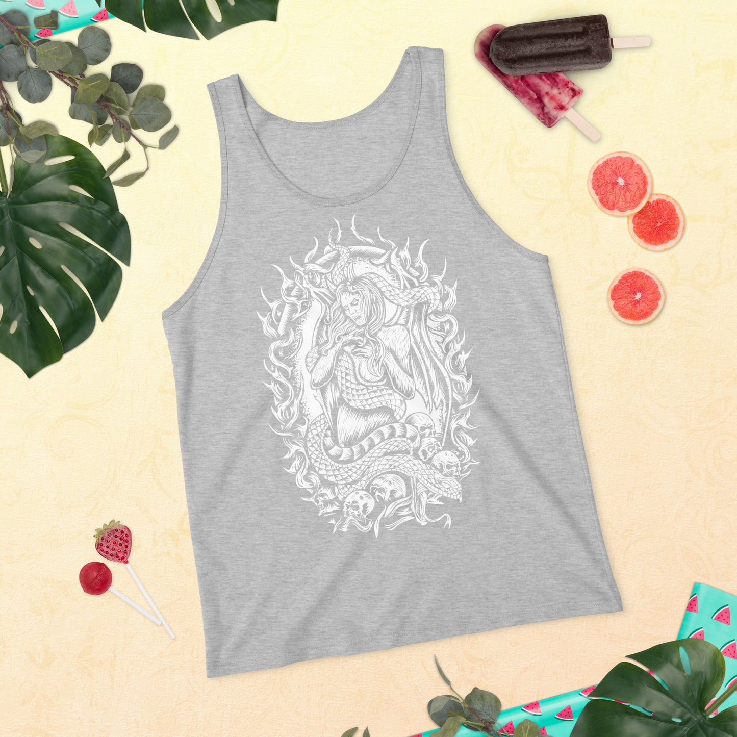 Medusa (B&W) - Unisex Tank Top