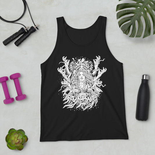 Dark Spirit B&W - Unisex Tank Top