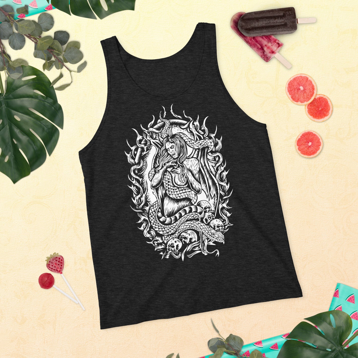 Medusa (B&W) - Unisex Tank Top