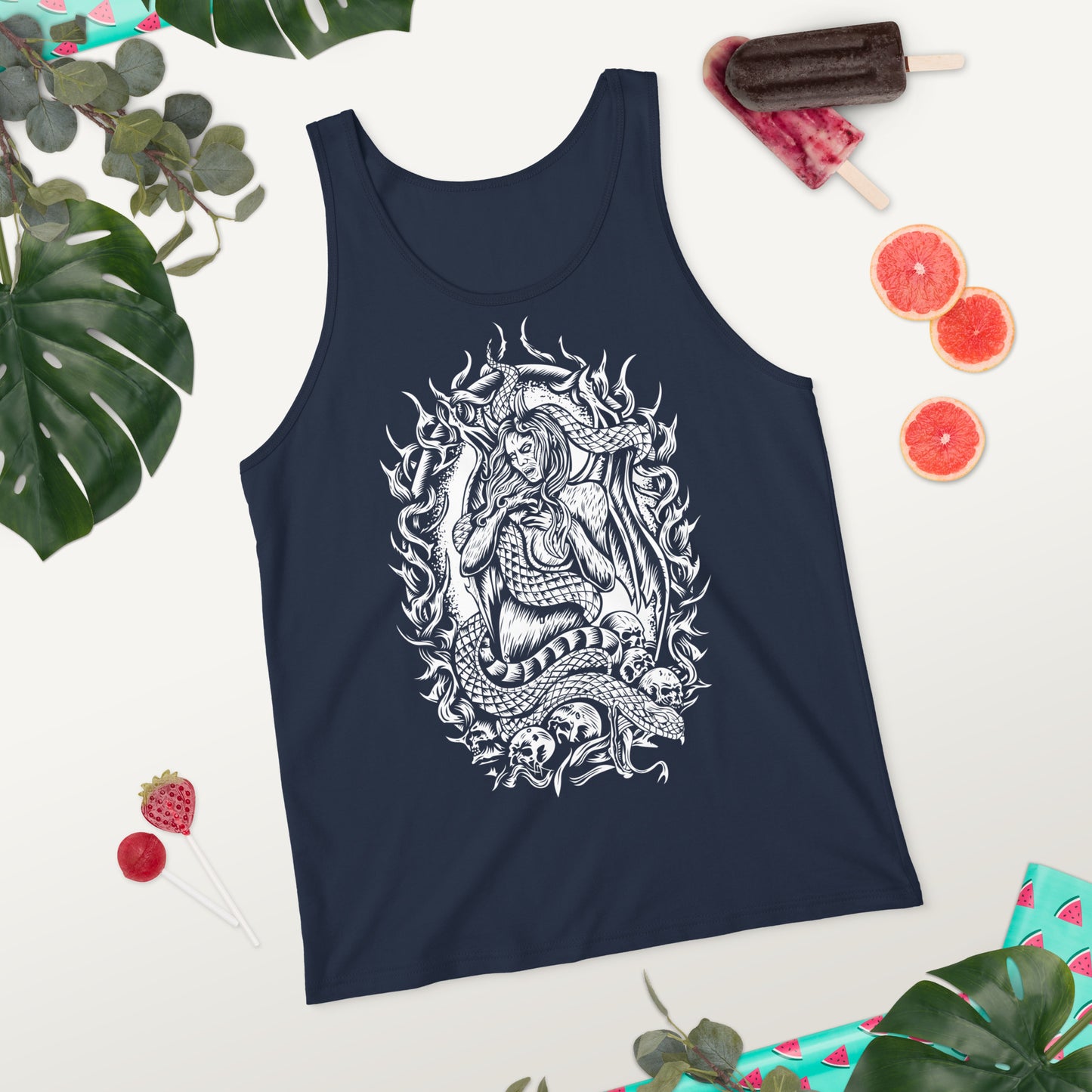 Medusa (B&W) - Unisex Tank Top