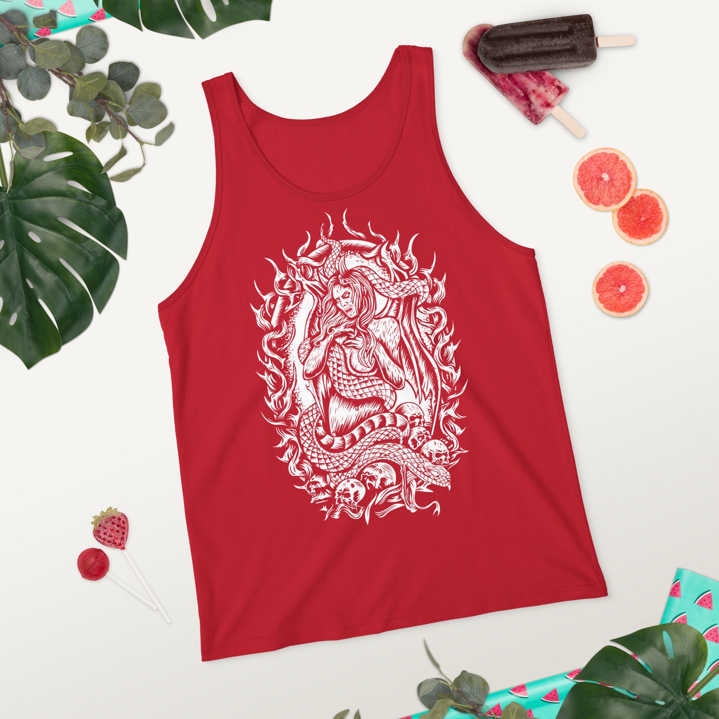 Medusa (B&W) - Unisex Tank Top