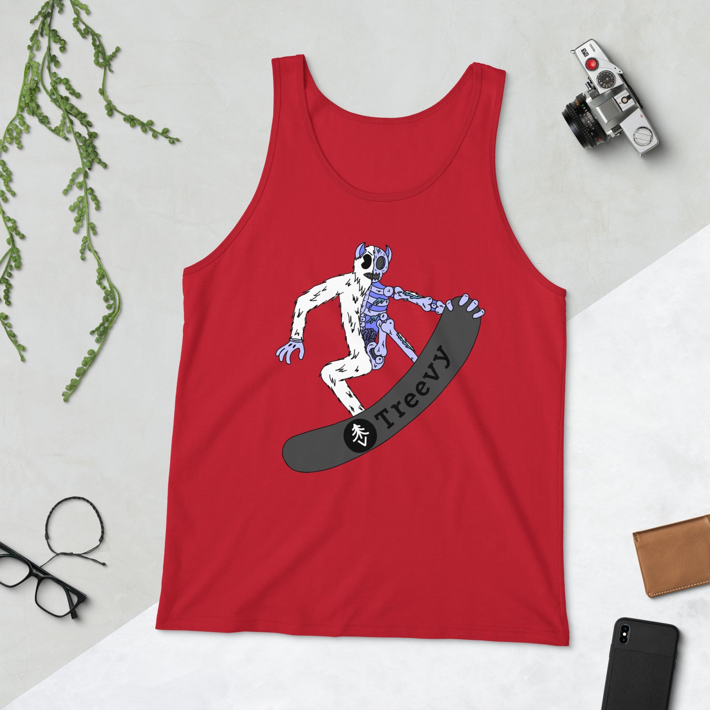Snowboarding Yeti - Unisex Tank Top