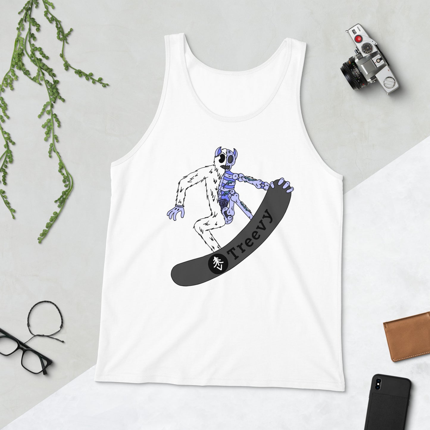 Snowboarding Yeti - Unisex Tank Top