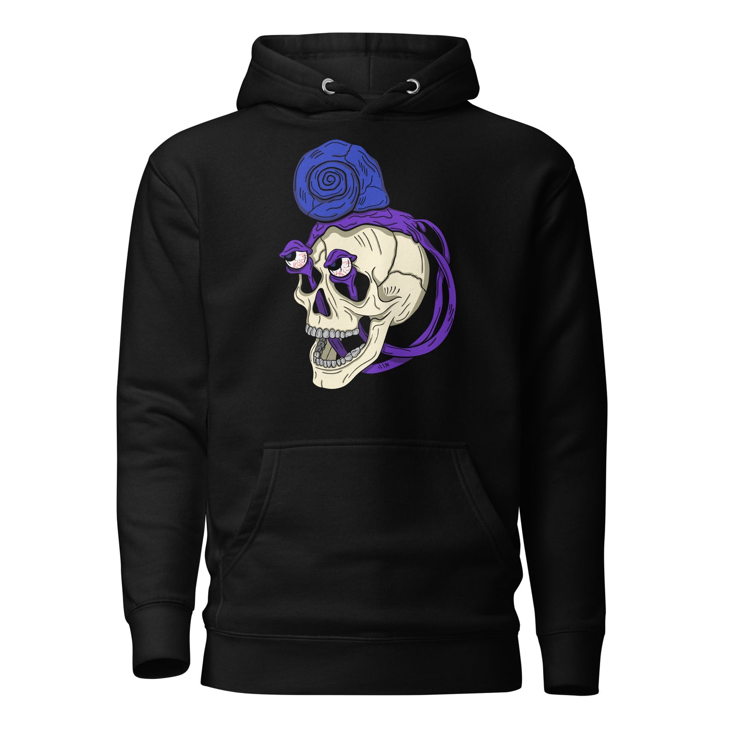 Snail Skull - Premium Unisex Hoodie - Design on the Front