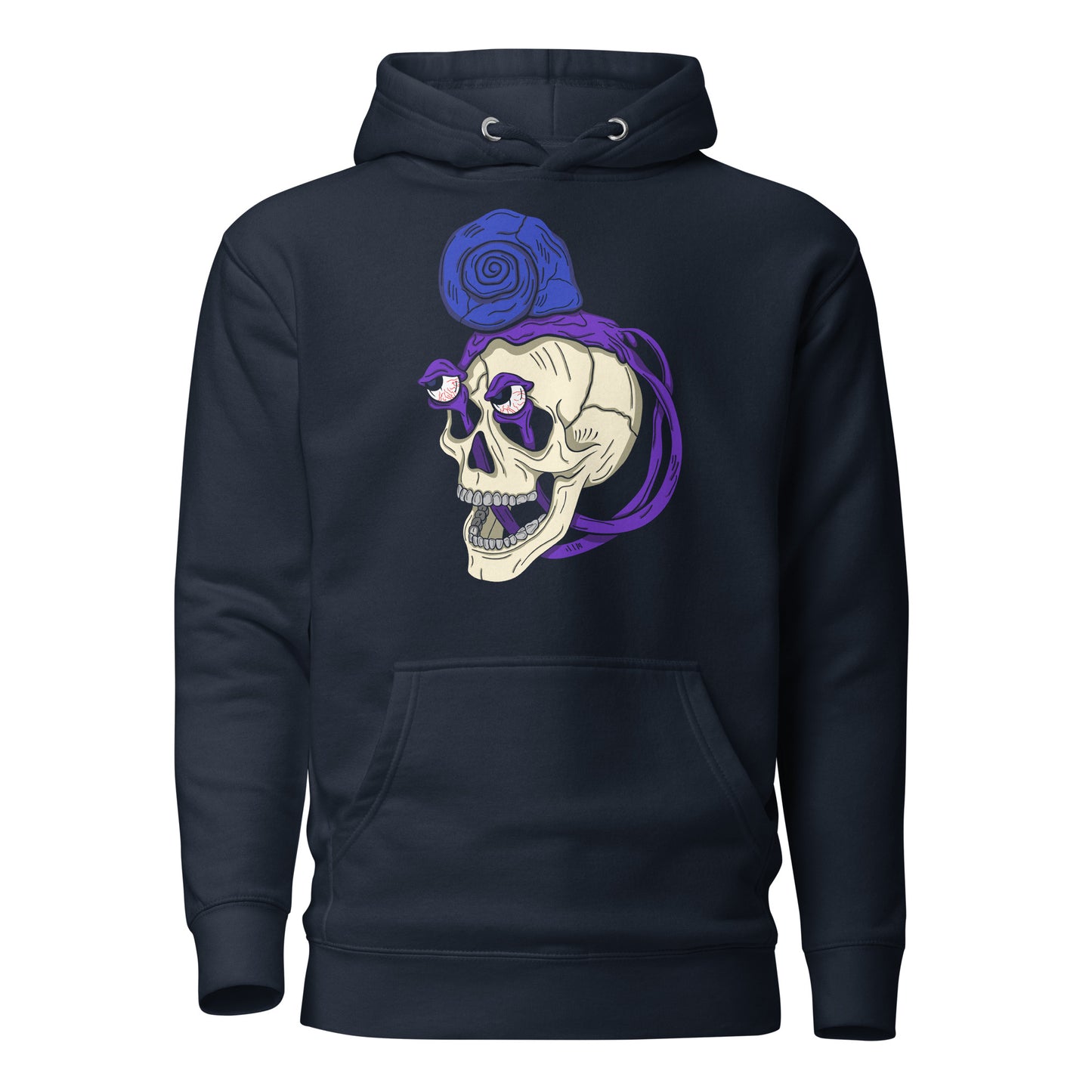 Snail Skull - Premium Unisex Hoodie - Design on the Front