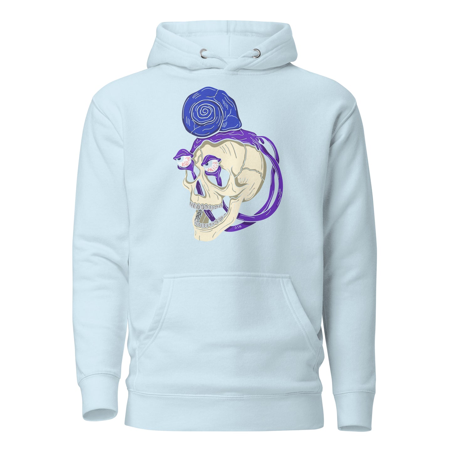 Snail Skull - Premium Unisex Hoodie - Design on the Front