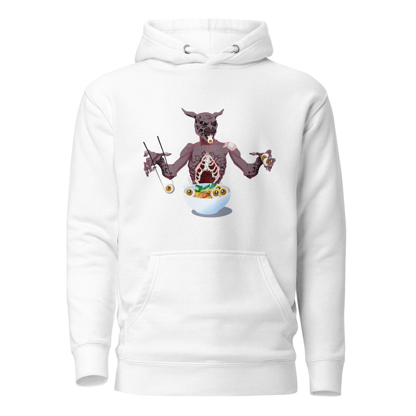 Eyeball Eating Monster - Premium Unisex Hoodie