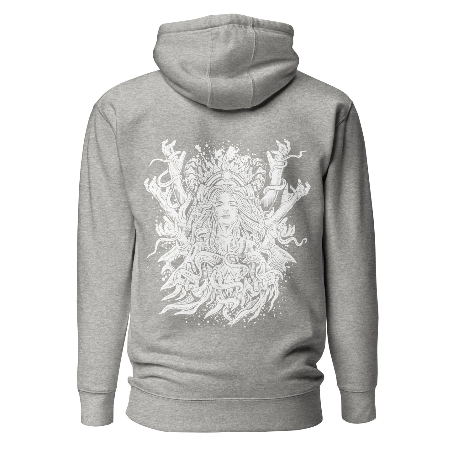 DARK SPIRIT (B&W) - Premium Unisex Hoodie (Design on Back)