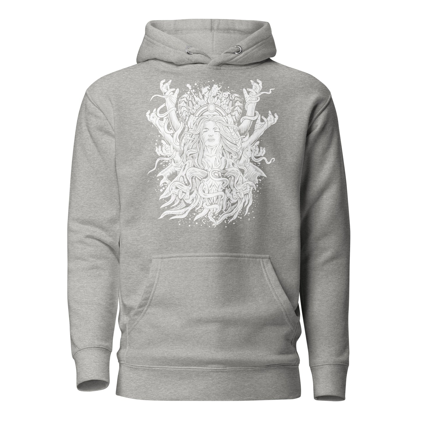 DARK SPIRIT (B&W) - Premium Unisex Hoodie (Design on Front)