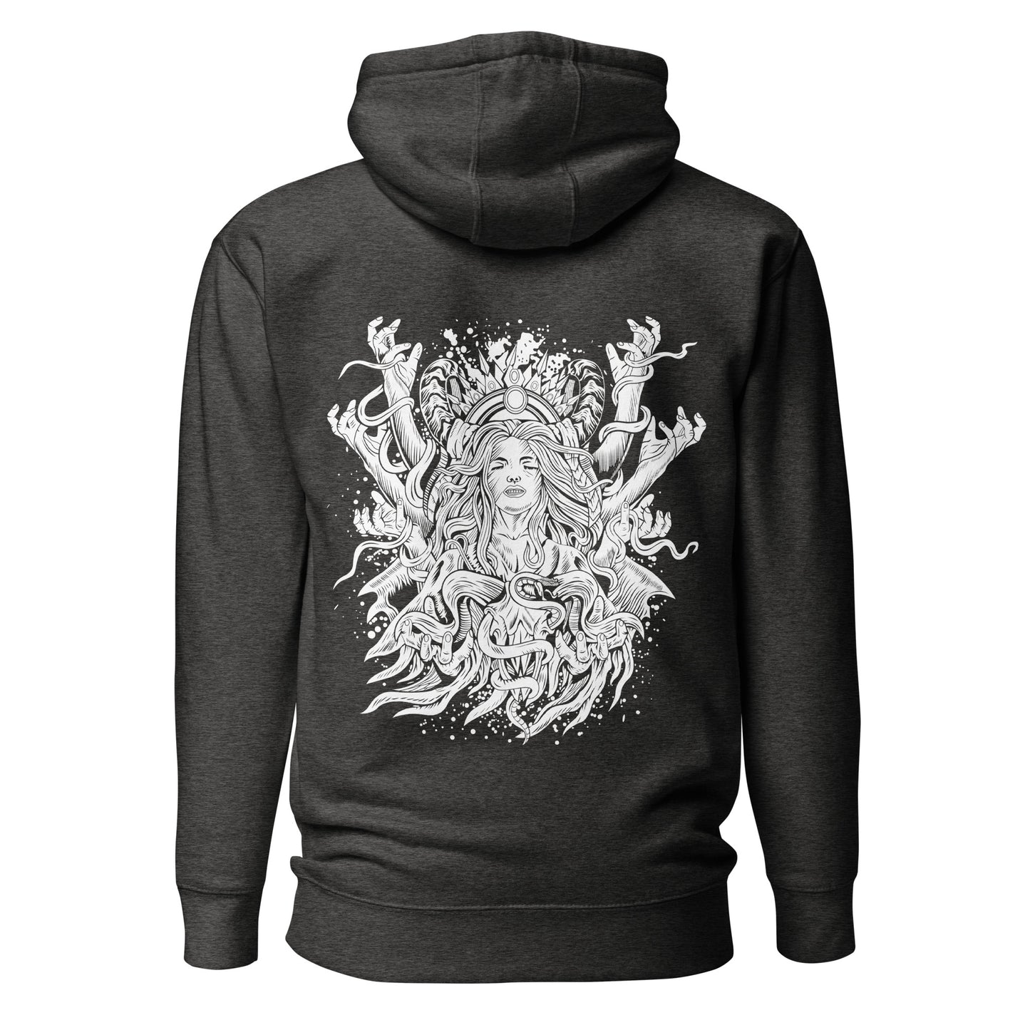 DARK SPIRIT (B&W) - Premium Unisex Hoodie (Design on Back)