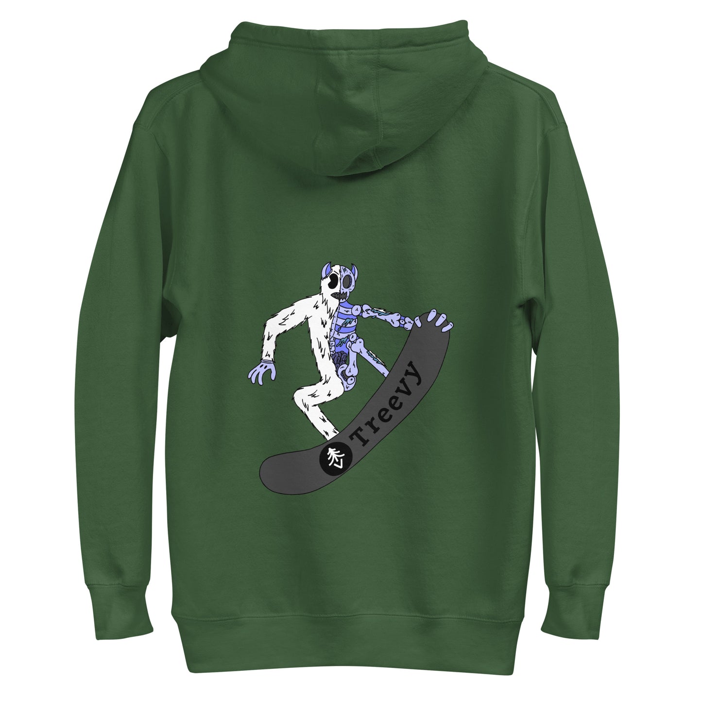 Snowboarding Yeti - Premium Unisex Pullover Hoodie