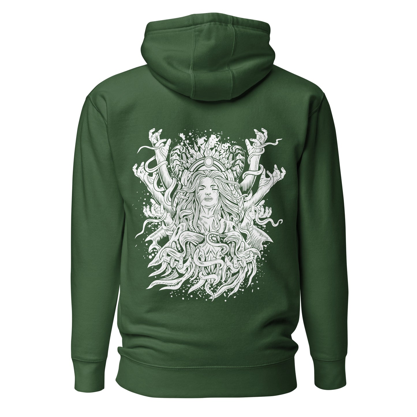 DARK SPIRIT (B&W) - Premium Unisex Hoodie (Design on Back)