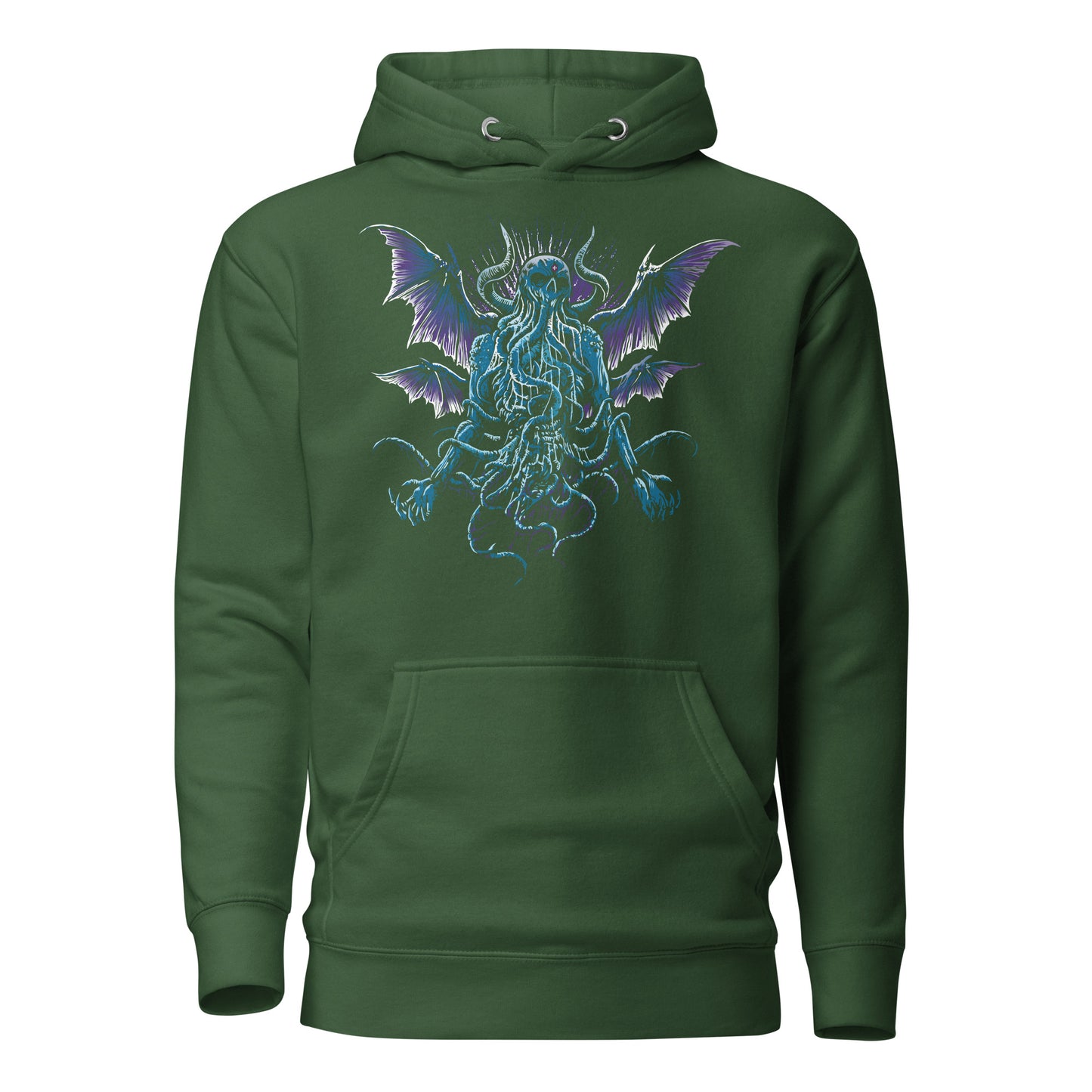 MENACING CTHULHU MONSTER - Premium Unisex Hoodie (Design on Front)