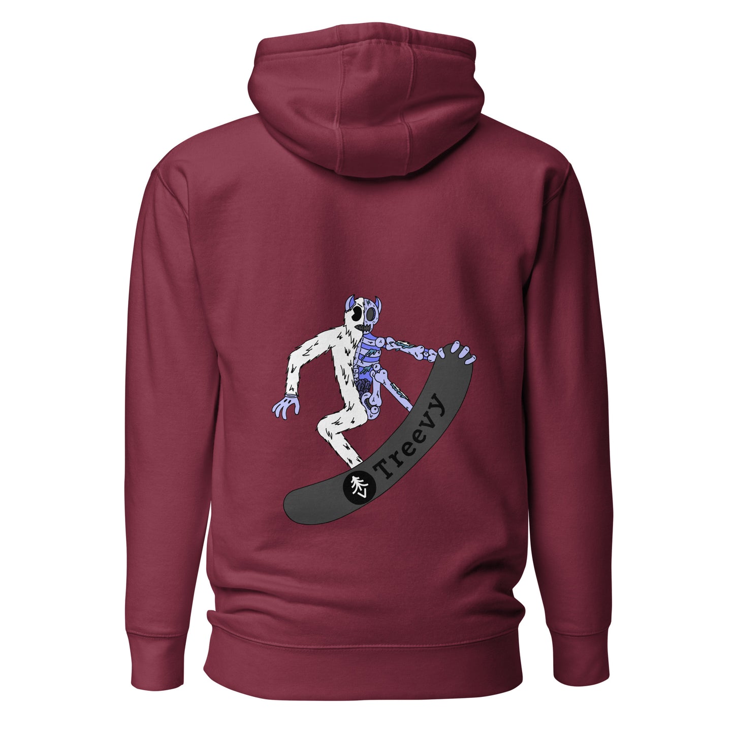 Snowboarding Yeti - Premium Unisex Pullover Hoodie
