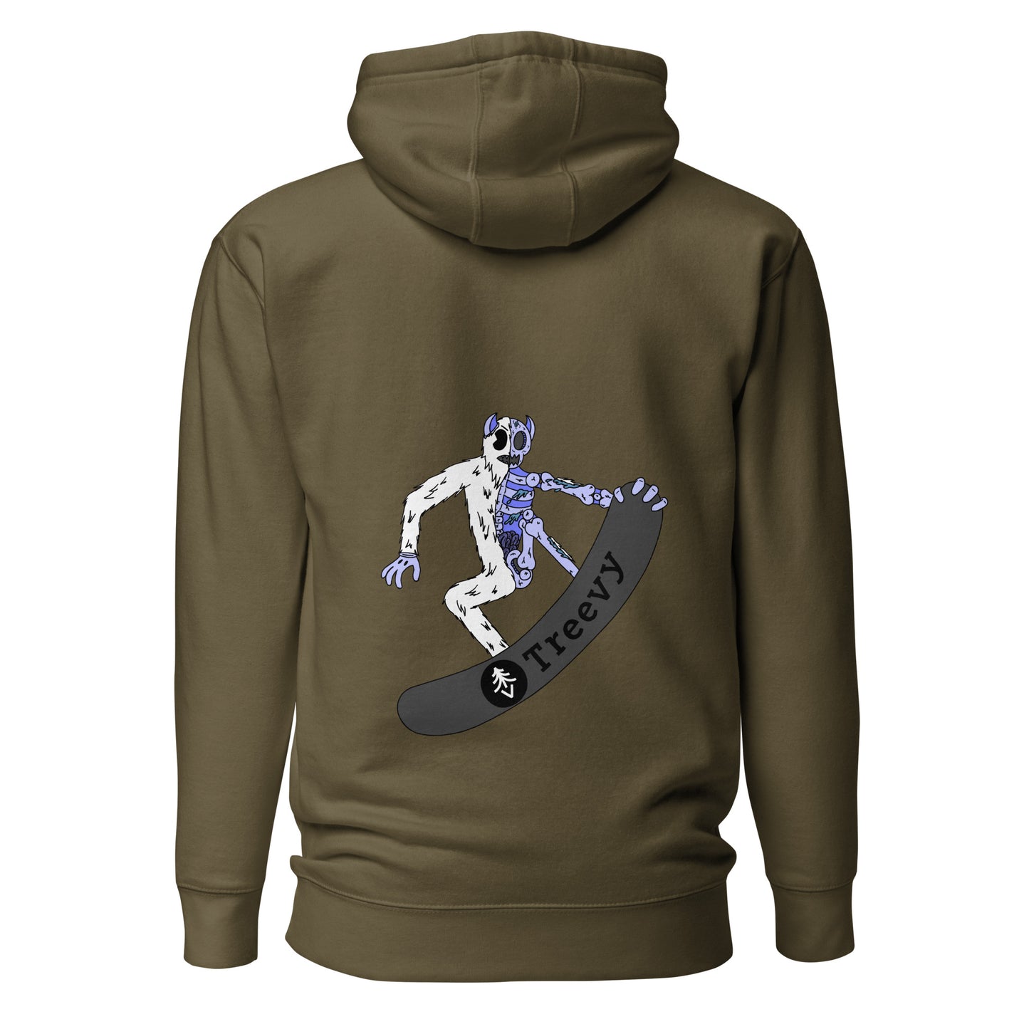 Snowboarding Yeti - Premium Unisex Pullover Hoodie