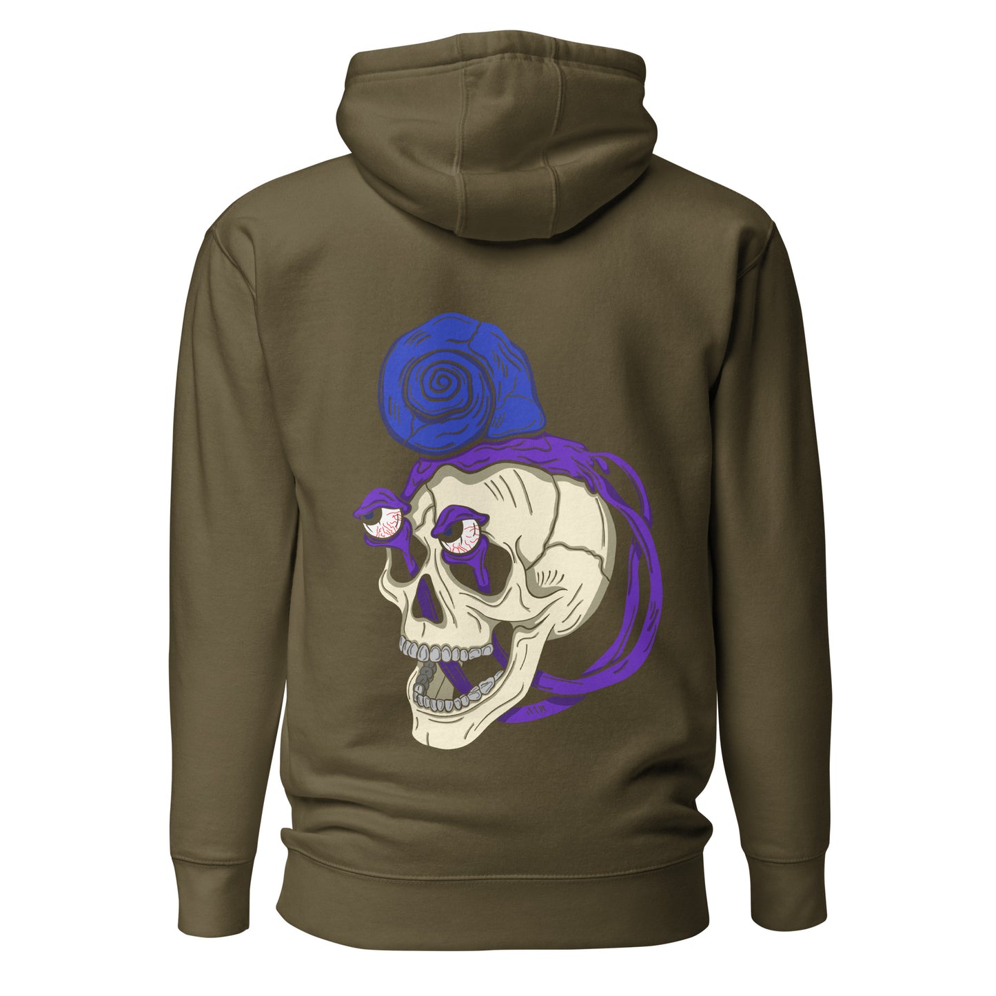 Treevy Snail Skull design - Premium Unisex Pullover Hoodie