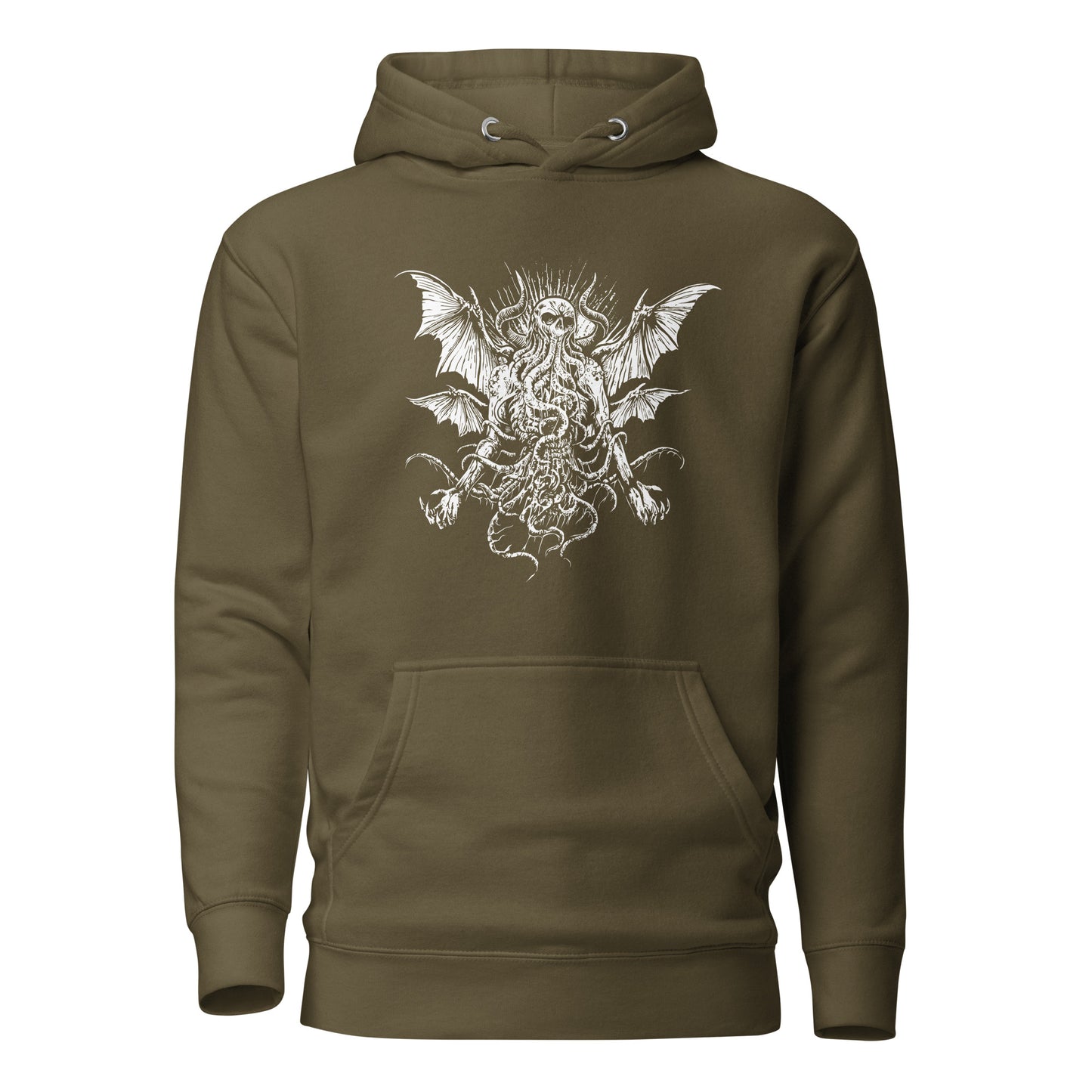 MENACING CTHULHU MONSTER - Premium Unisex Hoodie (design on the front)