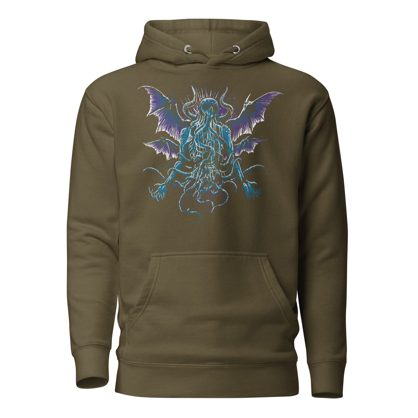 MENACING CTHULHU MONSTER - Premium Unisex Hoodie (Design on Front)