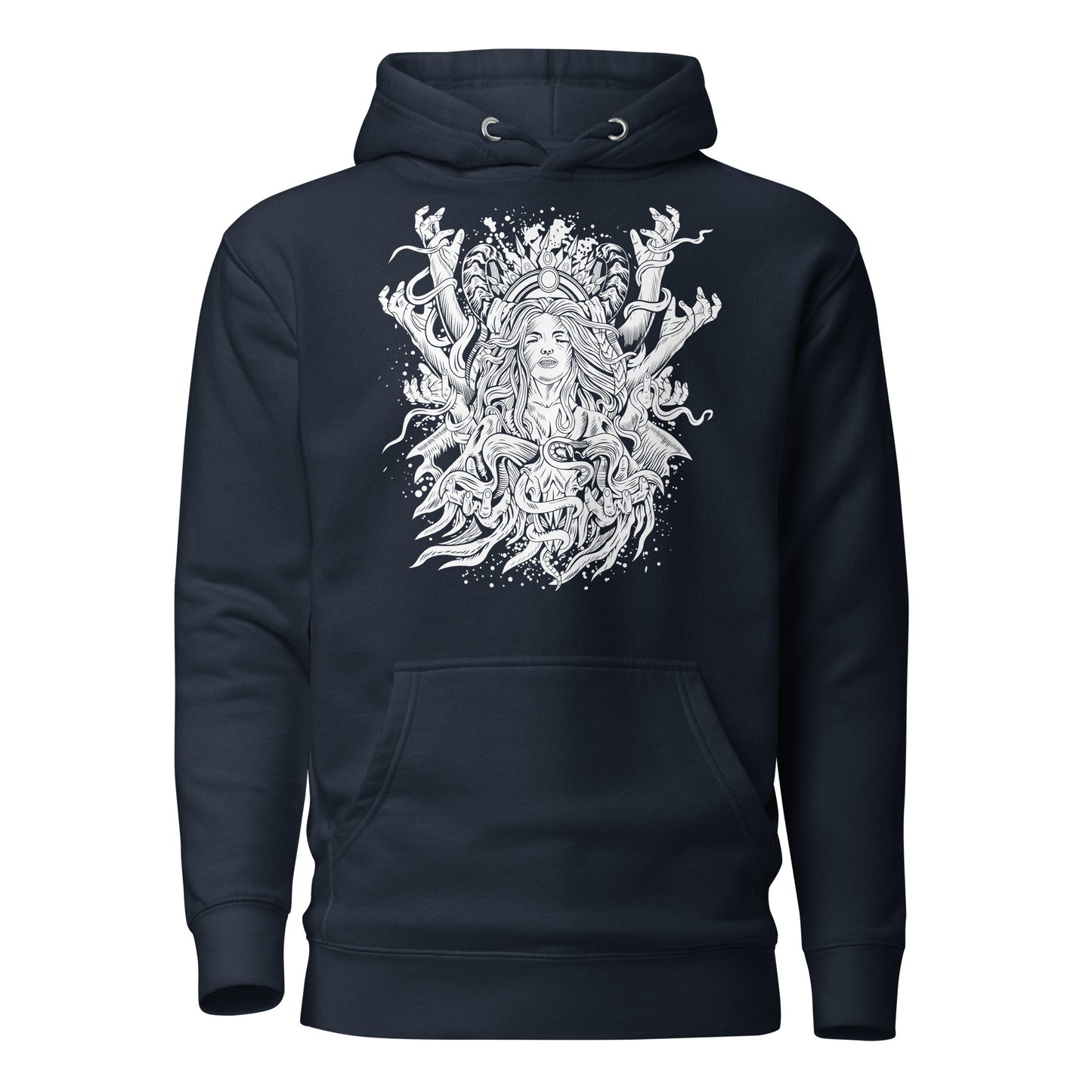 DARK SPIRIT (B&W) - Premium Unisex Hoodie (Design on Front)