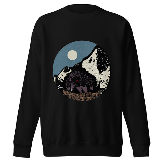 Treevy CROW - Premium Unisex Crewneck Sweatshirt