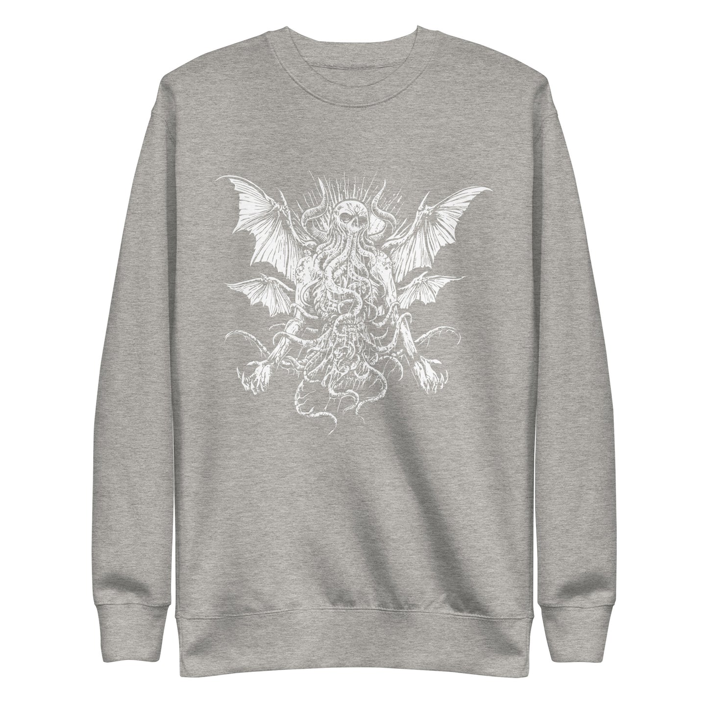 Manacing Cthulhu (B&W) - Unisex Premium Sweatshirt
