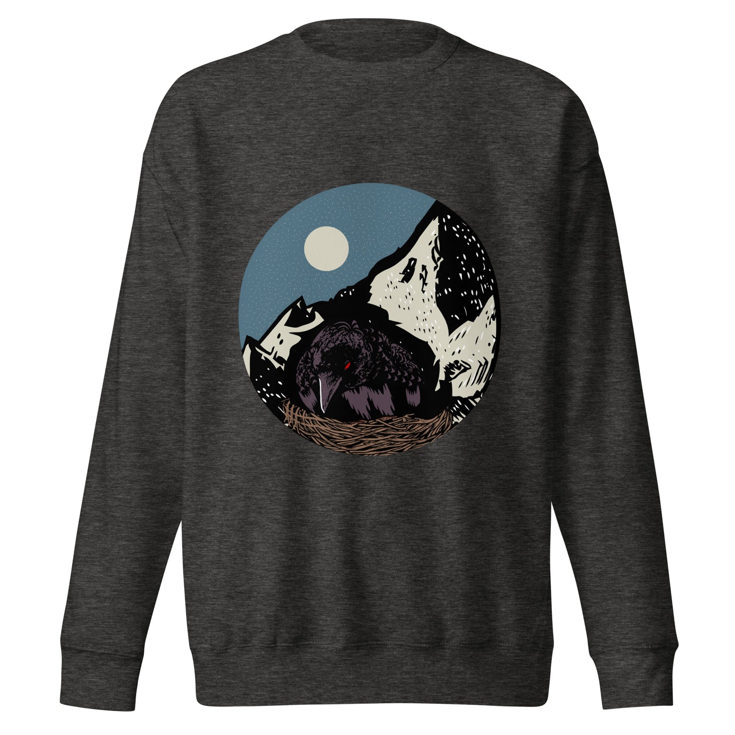 Treevy CROW - Premium Unisex Crewneck Sweatshirt