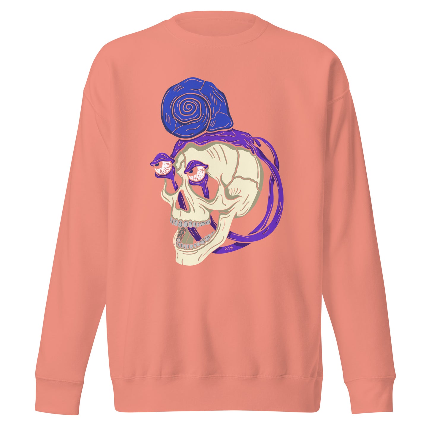 Treevy Snail Skull - Premium Unisex Crewneck Sweatshirt