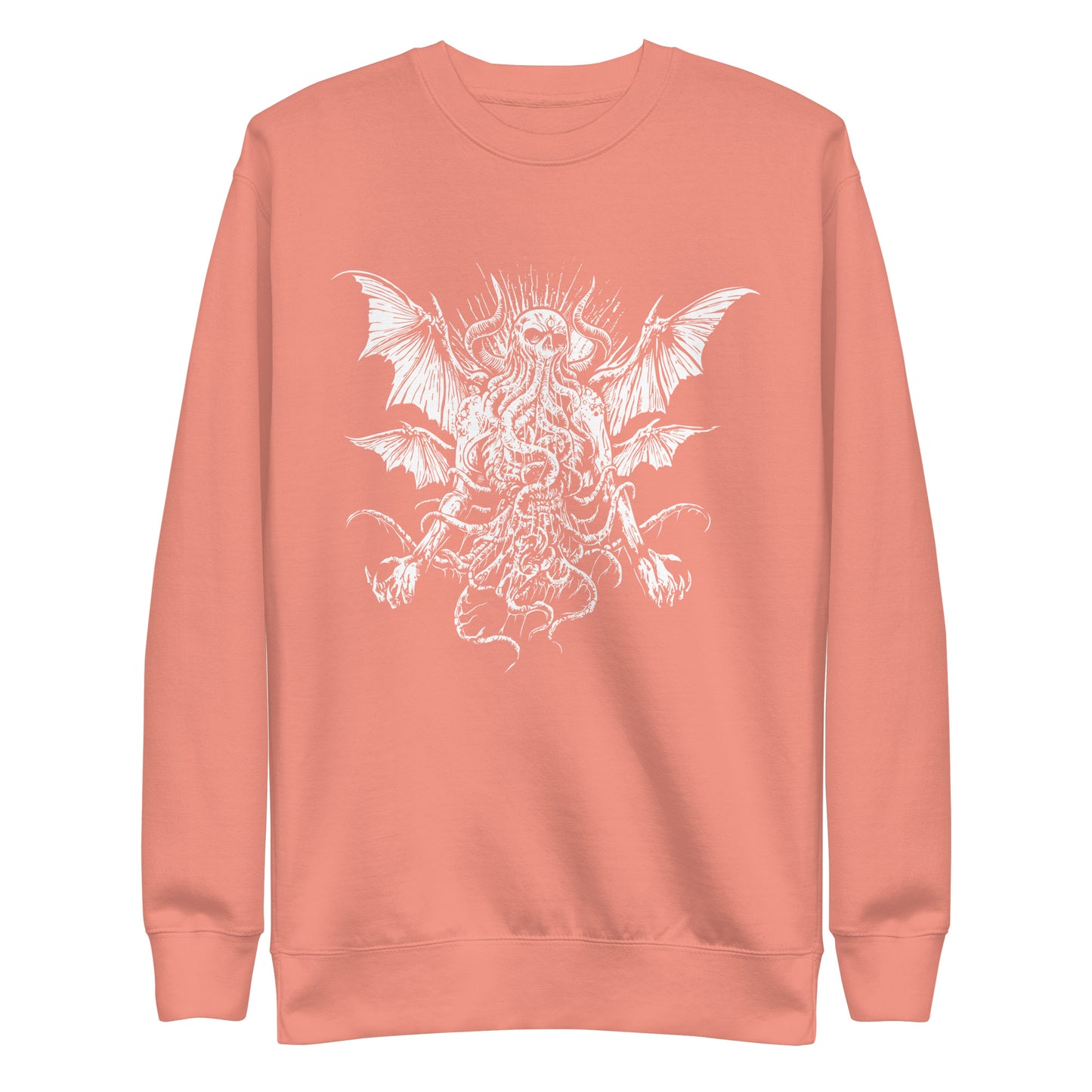Manacing Cthulhu (B&W) - Unisex Premium Sweatshirt