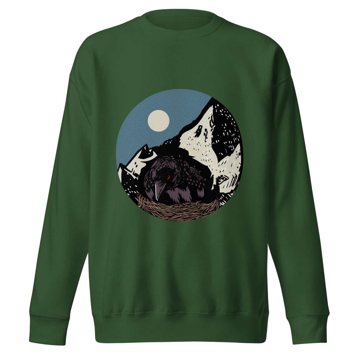 Treevy CROW - Premium Unisex Crewneck Sweatshirt