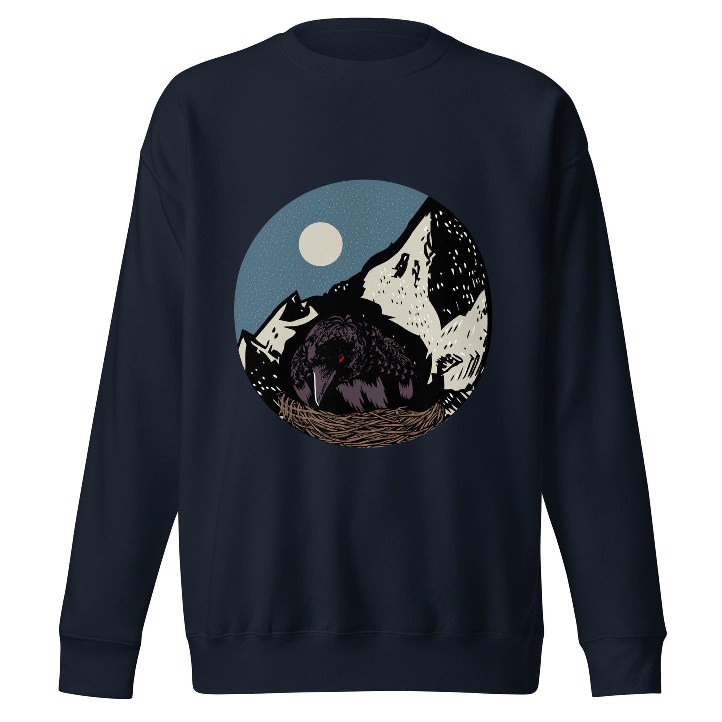 Treevy CROW - Premium Unisex Crewneck Sweatshirt