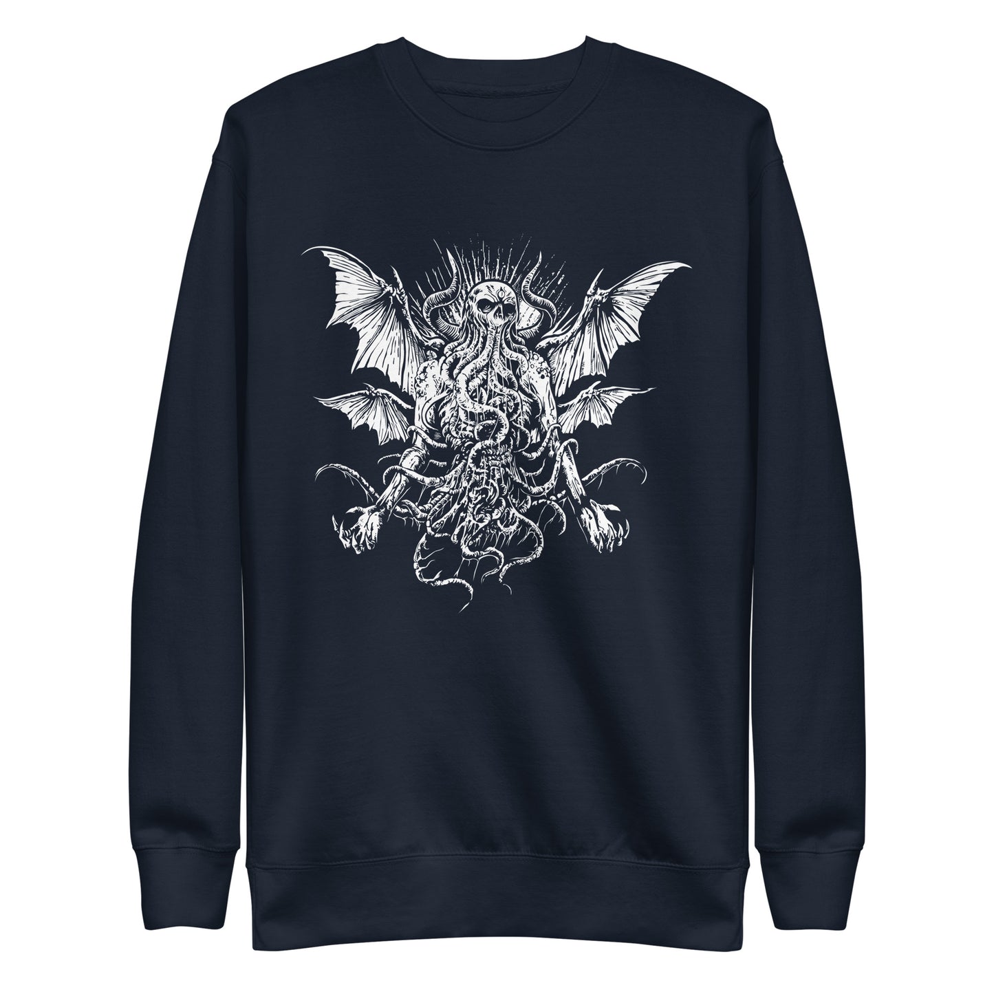 Manacing Cthulhu (B&W) - Unisex Premium Sweatshirt