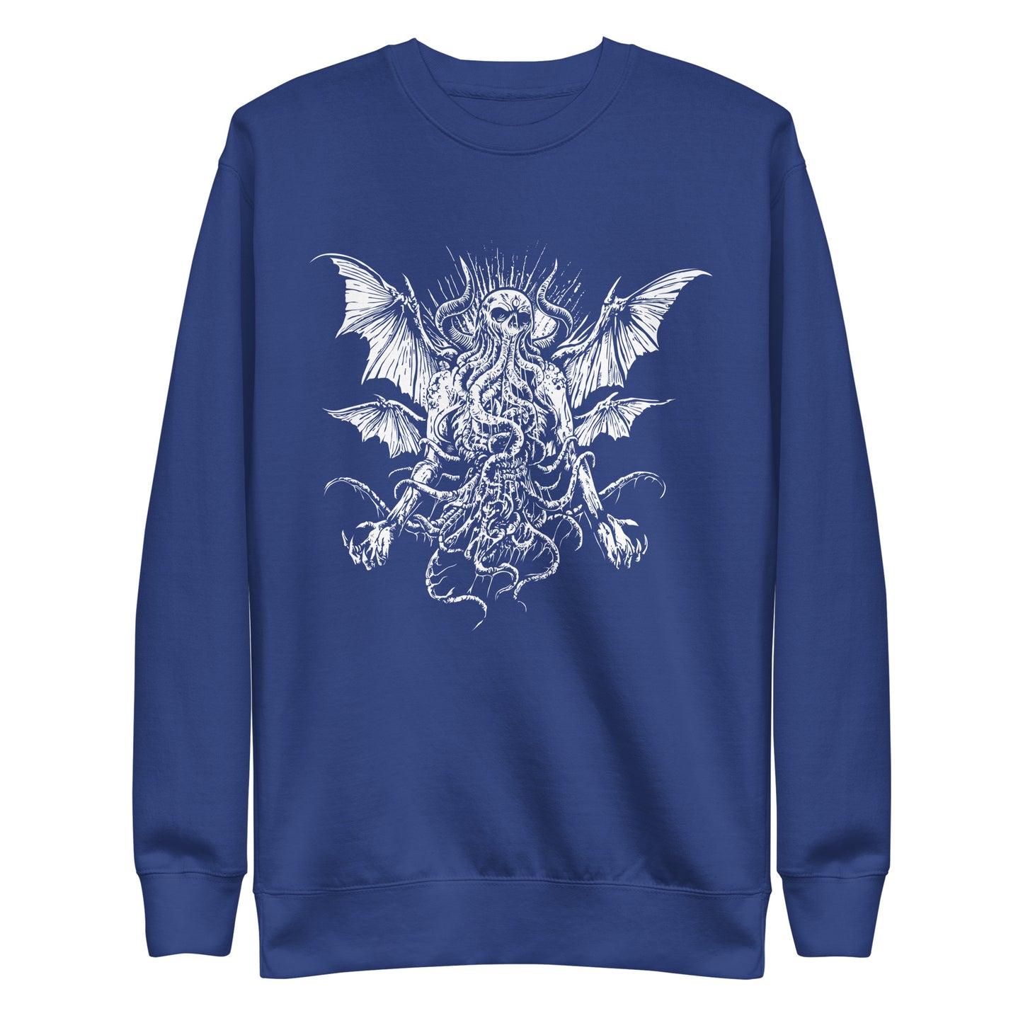 Manacing Cthulhu (B&W) - Unisex Premium Sweatshirt