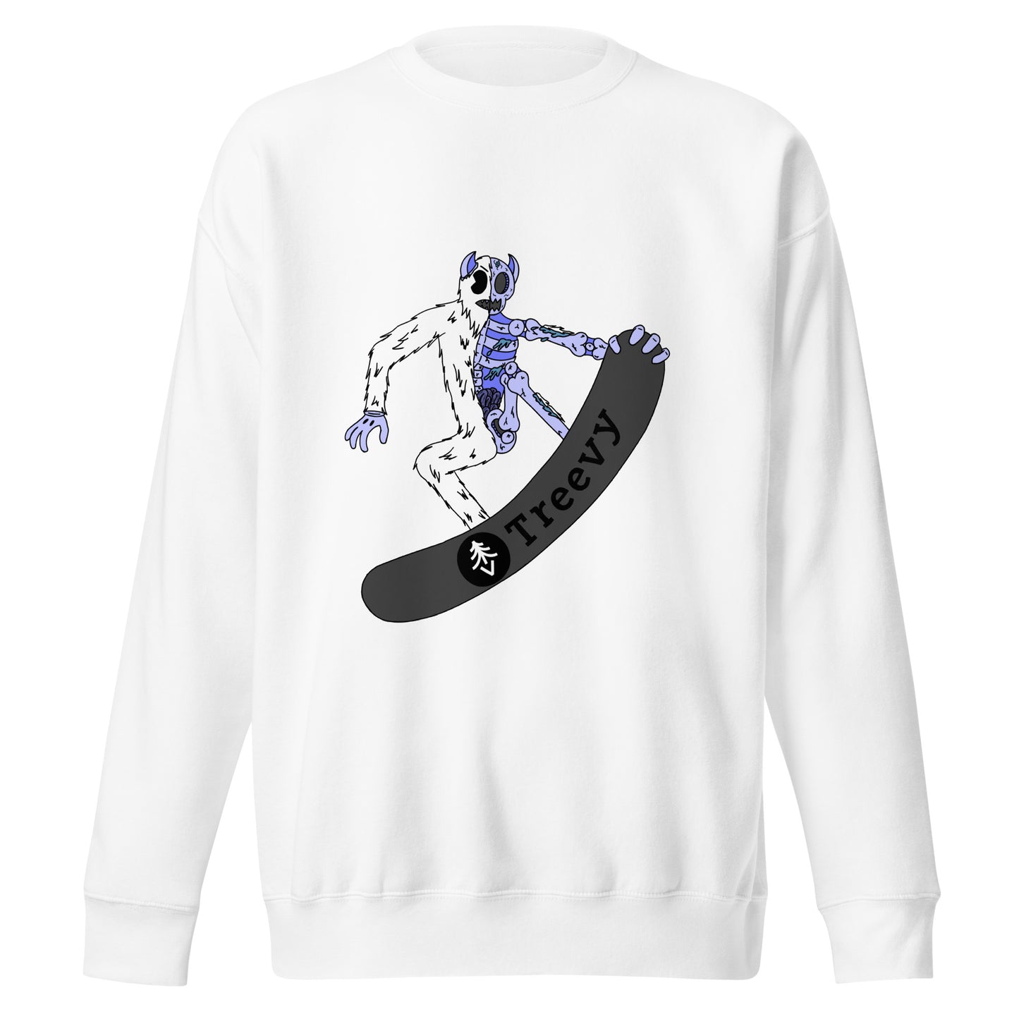 Snowboarding Yeti - Unisex Crewneck Sweatshirt