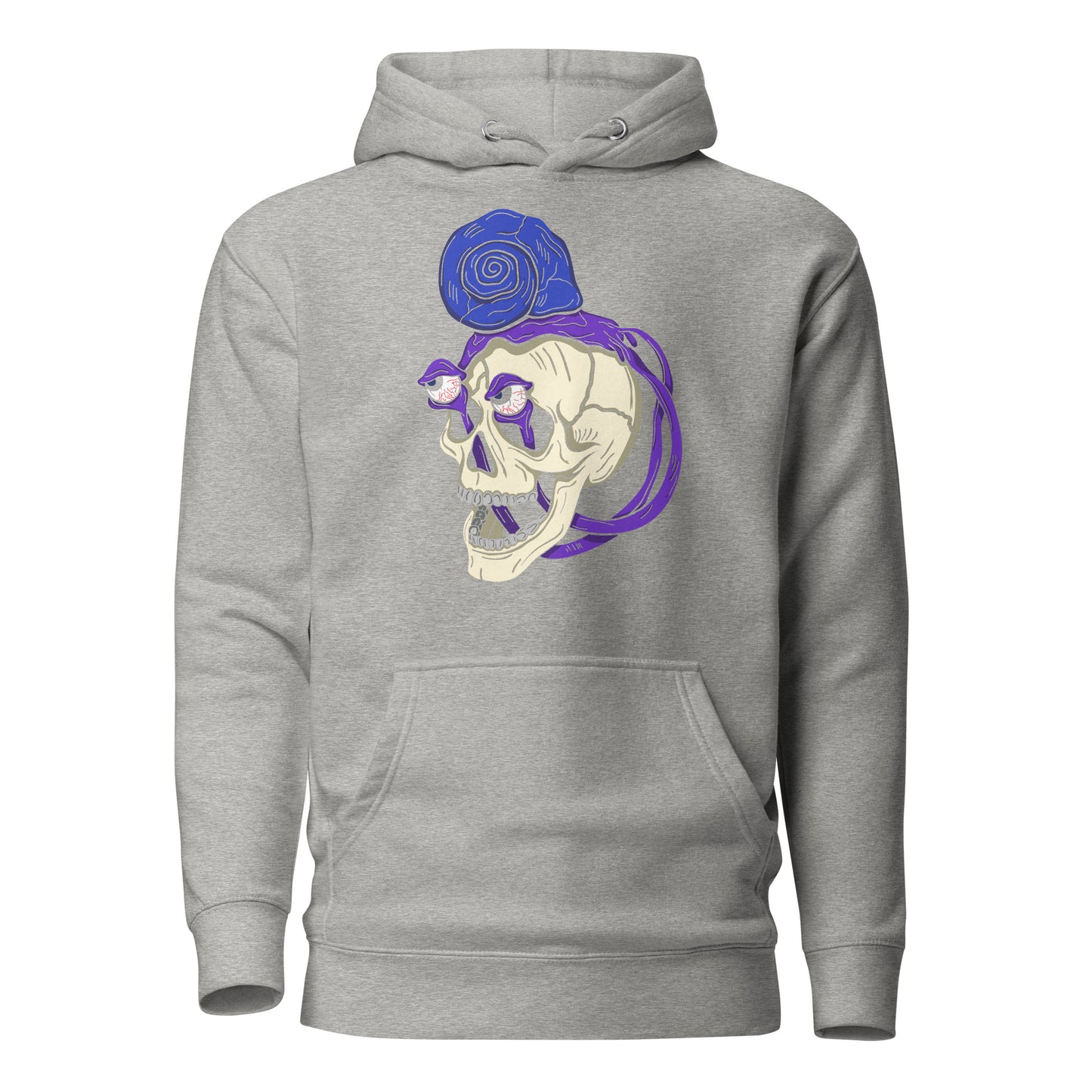 Snail Skull - Premium Unisex Hoodie - Design on the Front