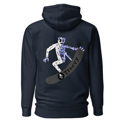 Snowboarding Yeti - Premium Unisex Hoodie