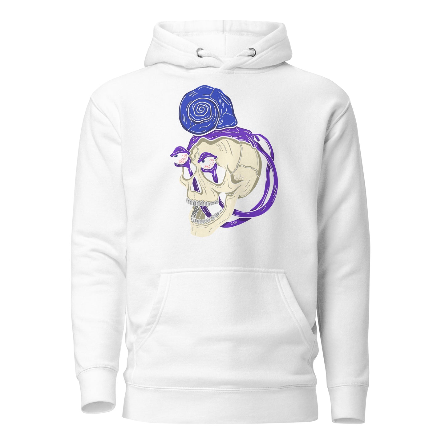 Snail Skull - Premium Unisex Hoodie - Design on the Front