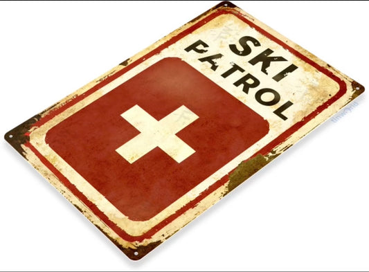 Ski Patrol Tin Sign