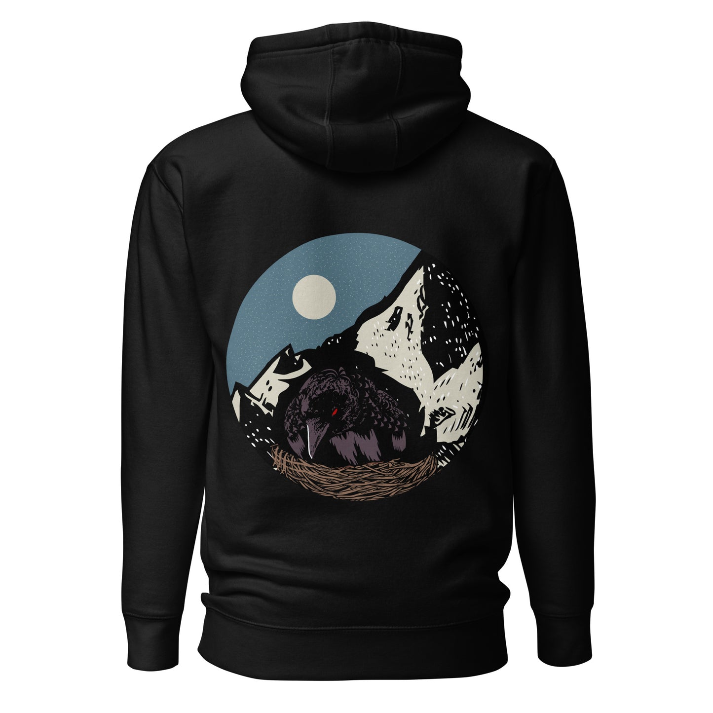 Treevy Crow Design - Premium Unisex Pullover Hoodie