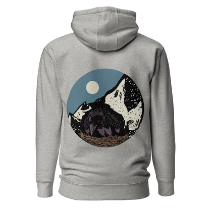 Treevy Crow Design - Premium Unisex Pullover Hoodie