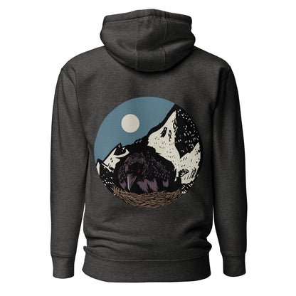 Treevy Crow Design - Premium Unisex Pullover Hoodie