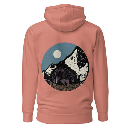 Treevy Crow Design - Premium Unisex Pullover Hoodie