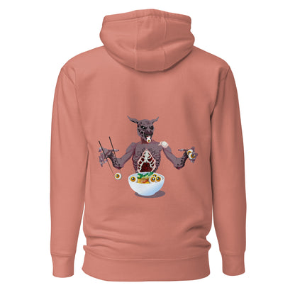 Eyeballs eating monster - Premium Unisex Pullover Hoodie